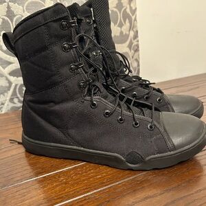 Black High-Top Canvas Boots